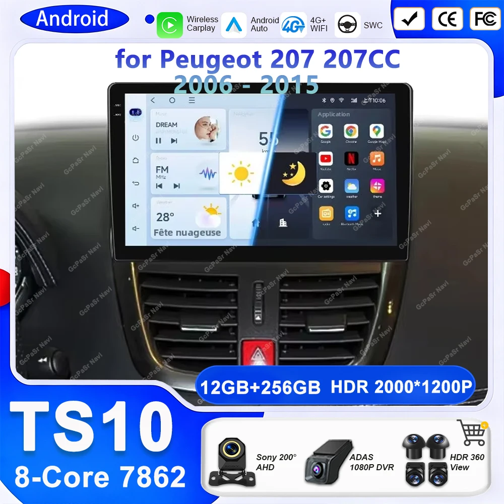 Wireless CarPlay Android 16 Auto Radio for Peugeot 207 207CC 2006 2007 2008 2009 2010 2011 2012- 2015 GPS auto radio DVD NO 2din
Wireless CarPlay Android 16 Auto Radio for Peugeot 207 207CC 2006 2007 2008 2009 2010 2011 2012- 2015 GPS auto radio DVD NO 2din