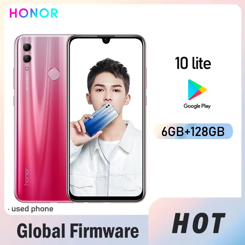 HONOR 10 Lite 4G smartphone Global firmware RAM 6GB ROM 128GB battery 24MP camera 6.21 inch EMUI 9.0.1 3400mAh used phone
HONOR 10 Lite 4G smartphone Global firmware RAM 6GB ROM 128GB battery 24MP camera 6.21 inch EMUI 9.0.1 3400mAh used phone