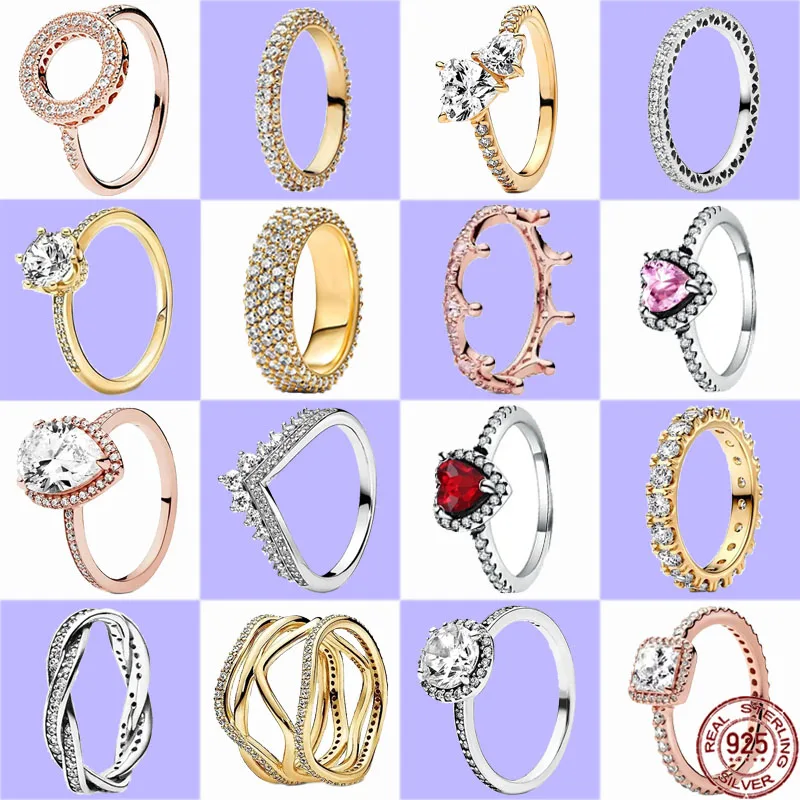 Couple's Anniversary Engagement Gift 925 Sterling Silver Classic Sparkling Round Crown Heart-shaped Ring Exquisite Charm Jewelry
Couple's Anniversary Engagement Gift 925 Sterling Silver Classic Sparkling Round Crown Heart-shaped Ring Exquisite Charm Jewelry