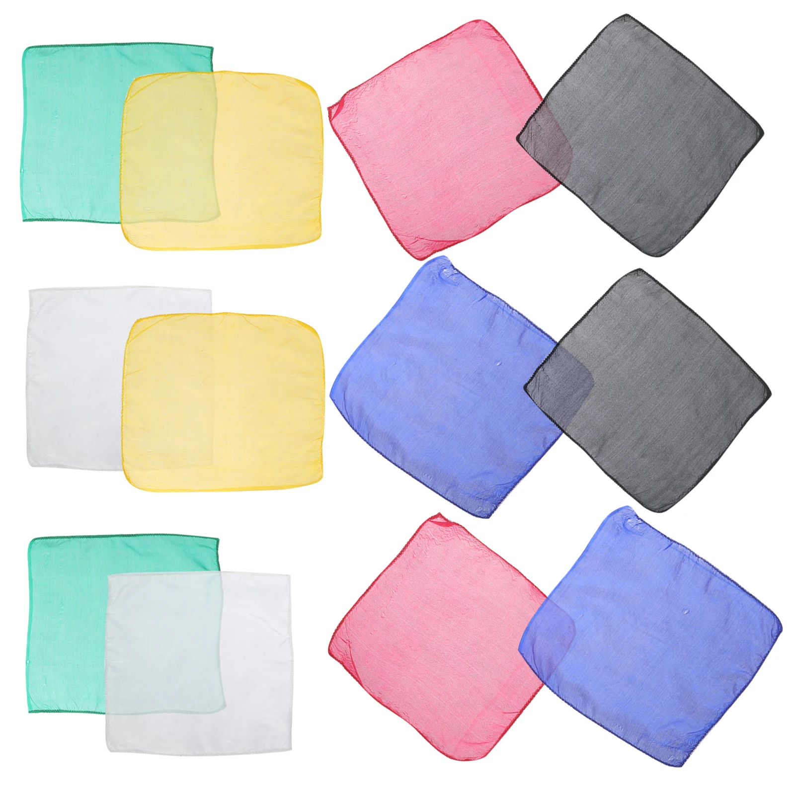 12pcs 15x15cm Party Prop Magician Props Funny Scarf For Trick Stage Performance Colored Party Gift Magician Scarf Toy
12pcs 15x15cm Party Prop Magician Props Funny Scarf For Trick Stage Performance Colored Party Gift Magician Scarf Toy