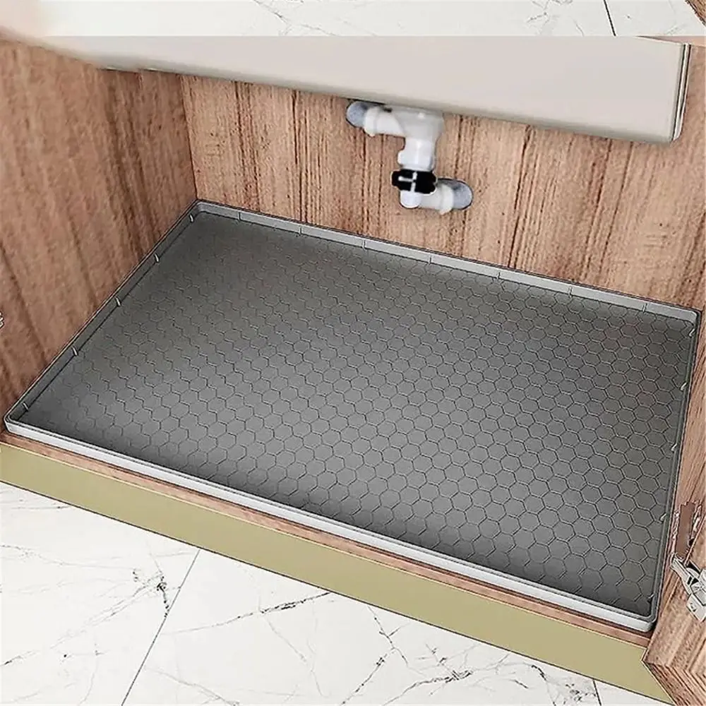 Flexible Silicone Under Sink Mat Easy To Clean Waterproof Drip Proof Tray Heat Resistant Non-Slip Sink Organizer Tableware
Flexible Silicone Under Sink Mat Easy To Clean Waterproof Drip Proof Tray Heat Resistant Non-Slip Sink Organizer Tableware