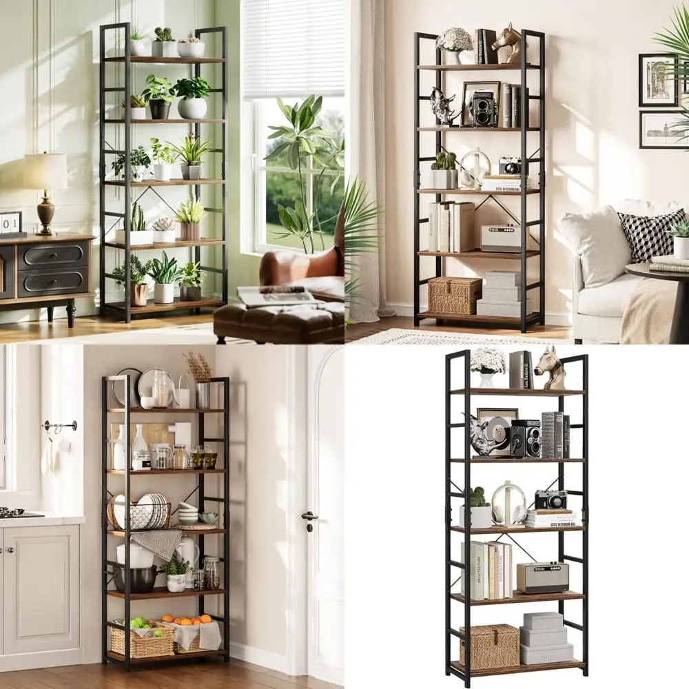 5-Tier Tall Bookcase - Modern Storage Organizer for Living Room, Bedroom, and Home Office
5-Tier Tall Bookcase - Modern Storage Organizer for Living Room, Bedroom, and Home Office