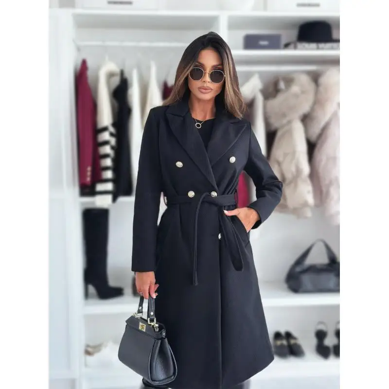 Faionable однотонное двубортное шерстяное пальто с поясом, простая осенне-зимняя женская верхняя одежда, длинное пальто с воротником-костюма све
Faionable однотонное двубортное шерстяное пальто с поясом, простая осенне-зимняя женская верхняя одежда, длинное пальто с воротником-костюма све
