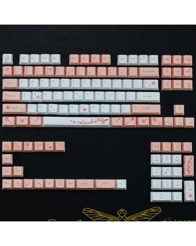 pink and white gradient pbt dye sub keycaps full set oem profile for mechanical keyboards
pink and white gradient pbt dye sub keycaps full set oem profile for mechanical keyboards