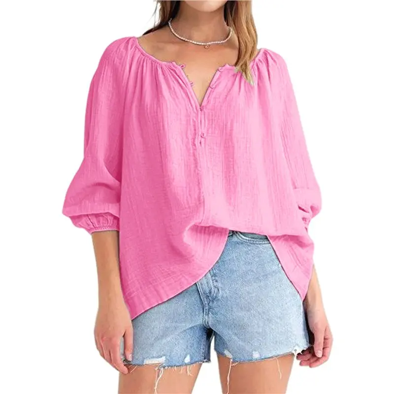 CYL-Women Tops Puff Short Sleeve V Neck Shirts Dressy Casual Blouses Trendy Outfits
CYL-Women Tops Puff Short Sleeve V Neck Shirts Dressy Casual Blouses Trendy Outfits
