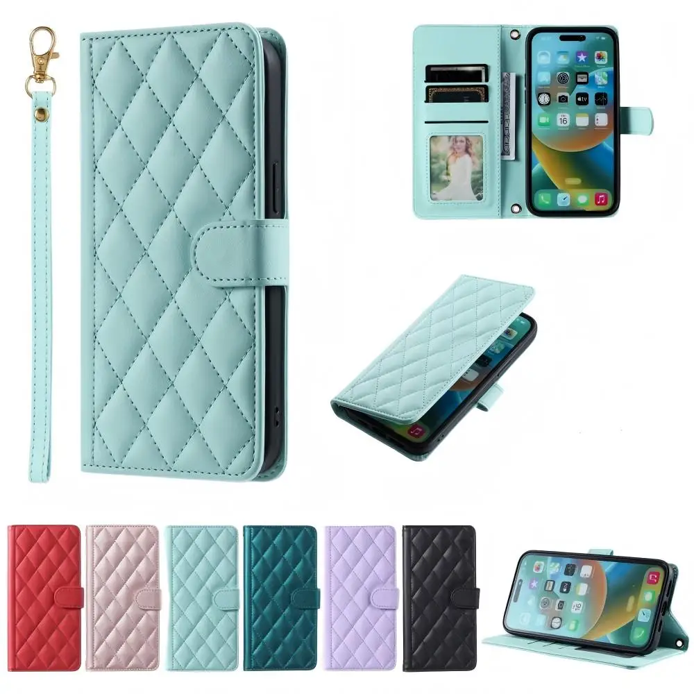 Flip Leather Grid Phone Case For Iphone 15 Plus 16 Pro Max Card Slot Protective Shell Shockproof Back Cover
Flip Leather Grid Phone Case For Iphone 15 Plus 16 Pro Max Card Slot Protective Shell Shockproof Back Cover