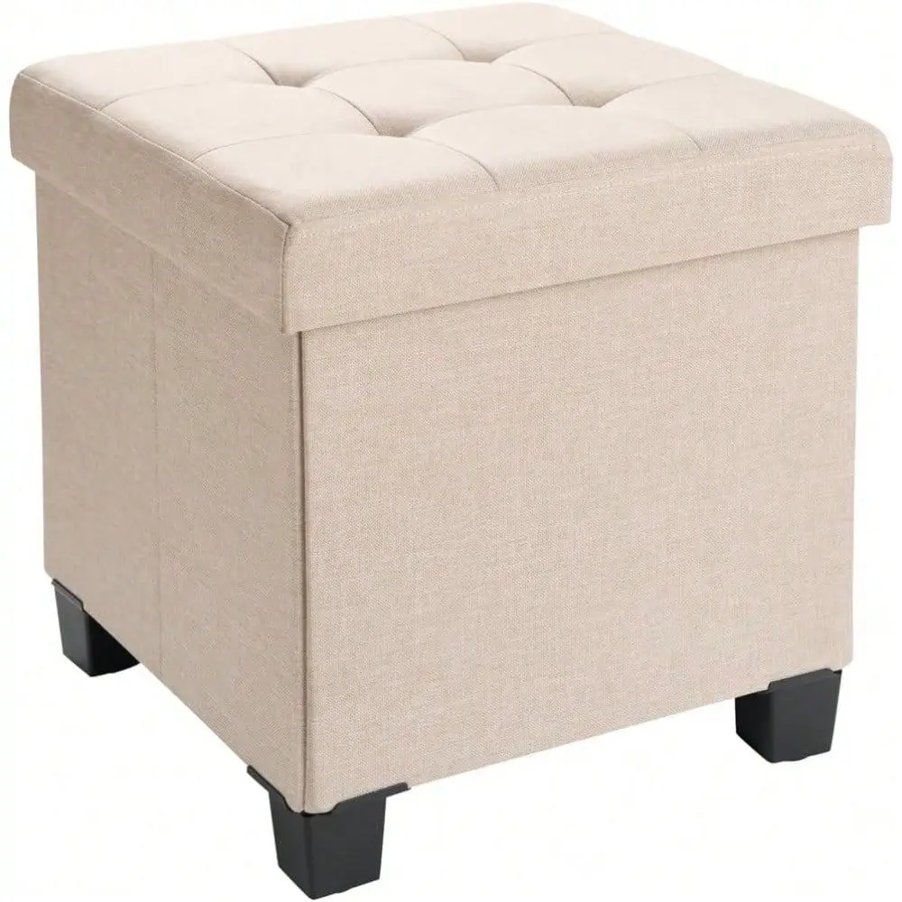 Inch Folding Storage Ottoman With Storage, Square Cube Linen Small Storage Ottoman Foot Rest Stool With Legs Beige
Inch Folding Storage Ottoman With Storage, Square Cube Linen Small Storage Ottoman Foot Rest Stool With Legs Beige