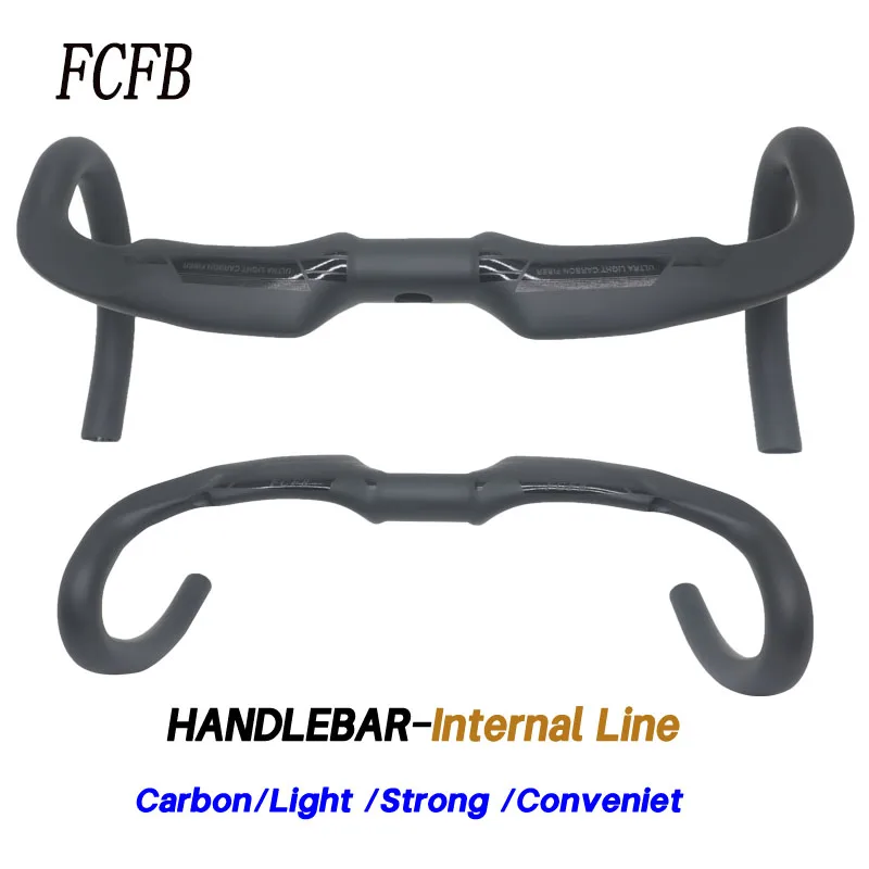 FCFB Road Bike Handlebar Carbon Internal Cable Integrated Handlebar carbon Road Bicycle frame parts 31.8mm 380/400/420/440mm
FCFB Road Bike Handlebar Carbon Internal Cable Integrated Handlebar carbon Road Bicycle frame parts 31.8mm 380/400/420/440mm