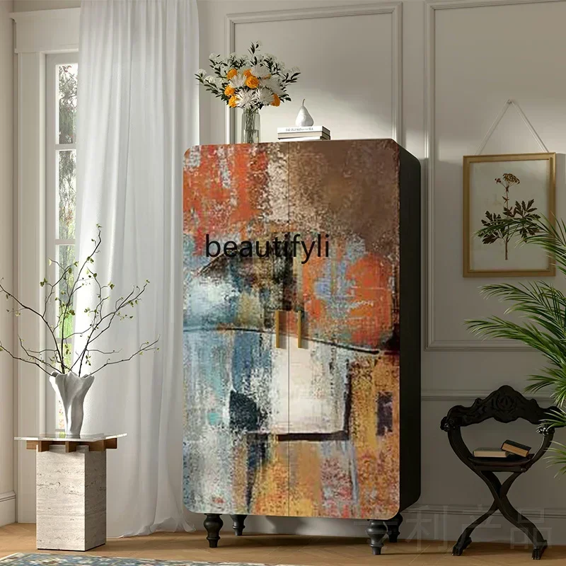 zq1American medieval abstract hand-painted solid wood door wardrobe multi-functional storage lockerK182
zq1American medieval abstract hand-painted solid wood door wardrobe multi-functional storage lockerK182