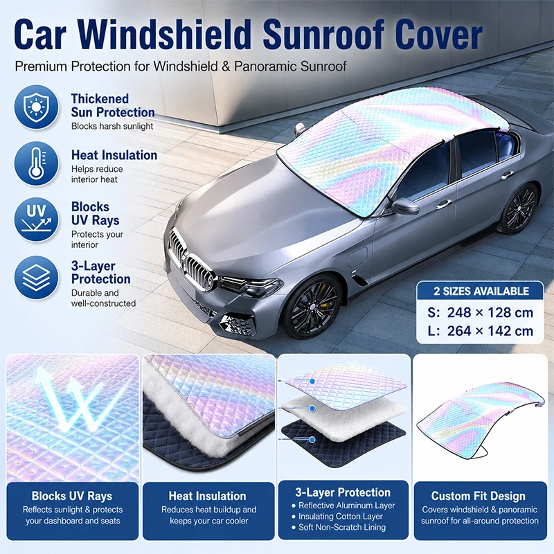 1pc Car Sunroof Shade Cover Sunscreen Waterproof Protection Sun Protection Car Roof Cover For Sedans SUVs Accessories
1pc Car Sunroof Shade Cover Sunscreen Waterproof Protection Sun Protection Car Roof Cover For Sedans SUVs Accessories