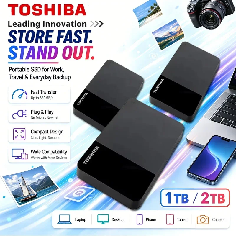 2026 For Toshiba Canvio Ready B3 USB 3.0 Portable External Hard Drive - 4TB 2TB 1TB 2.5 Inch Hard Disk for Laptop Mac/Android
2026 For Toshiba Canvio Ready B3 USB 3.0 Portable External Hard Drive - 4TB 2TB 1TB 2.5 Inch Hard Disk for Laptop Mac/Android