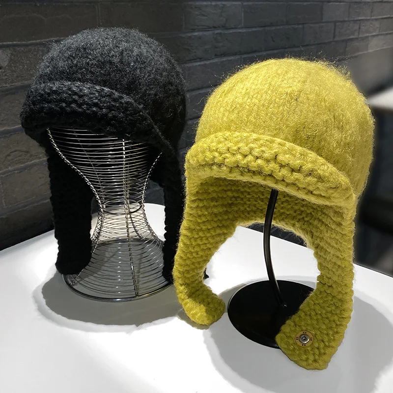 Warm Ear Protection Wool Bucket Hats Female Autumn and Winter Knitted Hat Candy Color Skullies Beanies Bonnet
Warm Ear Protection Wool Bucket Hats Female Autumn and Winter Knitted Hat Candy Color Skullies Beanies Bonnet