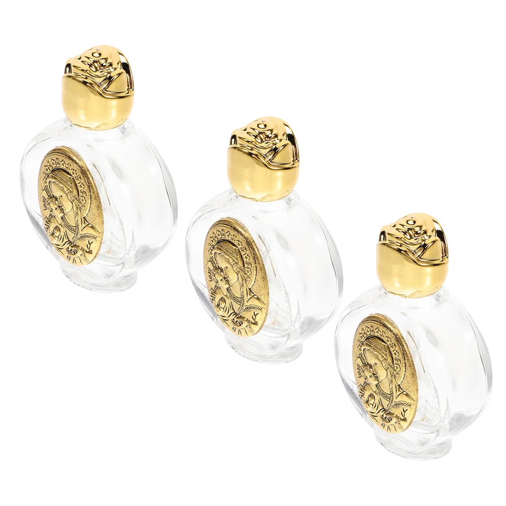 3 Pcs Empty Blessing Water Bottles Container Decorative for Home Holyglass Small Party Favor 
3 Pcs Empty Blessing Water Bottles Container Decorative for Home Holyglass Small Party Favor