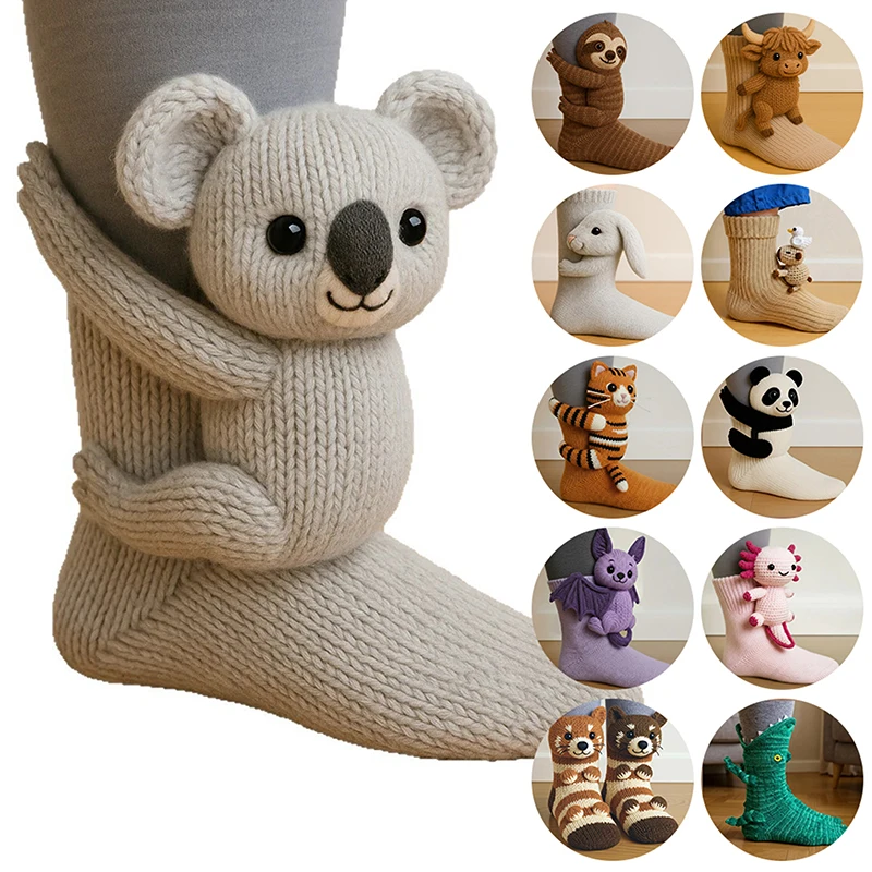 3D Knit Animal Sloth Socks,2025 Christmas Socks For Wome Collection Fun Cute Plush Animals Hug Crew Socks For Child
3D Knit Animal Sloth Socks,2025 Christmas Socks For Wome Collection Fun Cute Plush Animals Hug Crew Socks For Child