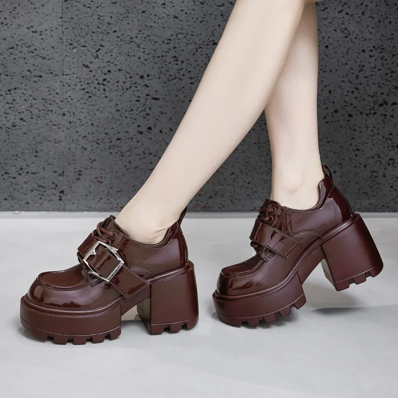 Women 8.5cm Thick Sole Loafers Spring Versatile Chunky Heel British Style Elevator Shoes for Petite Height Boost
Women 8.5cm Thick Sole Loafers Spring Versatile Chunky Heel British Style Elevator Shoes for Petite Height Boost