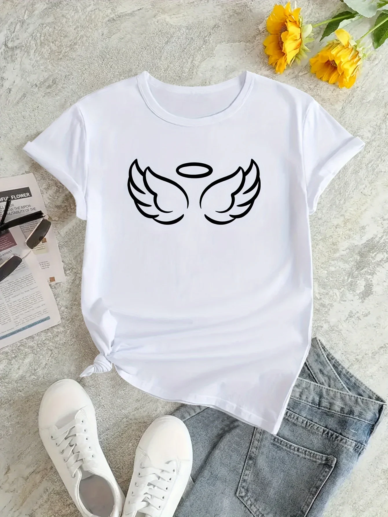 Женская футболка больших размеров, одежда с короткими рукавами и графикой, свободный и повседневный, мягкий и удобный, дышащий, для занятий спортом на открытом воздухе
Женская футболка больших размеров, одежда с короткими рукавами и графикой, свободный и повседневный, мягкий и удобный, дышащий, для занятий спортом на открытом воздухе