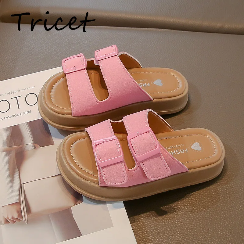 Summer PU Leather Soft Children Slippers 2025 Solid Buckle Kids Slippers Casual Anti Slip Girls Beach Shoes Slides
Summer PU Leather Soft Children Slippers 2025 Solid Buckle Kids Slippers Casual Anti Slip Girls Beach Shoes Slides