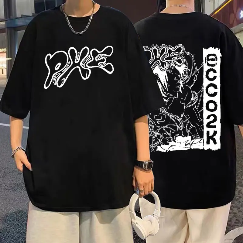 90s Vintage Rapper Ecco2k Print T-shirts Drain Gang Tshirt Mens Loose Gothic Harajuku T Shirt Men Women Pure Cotton Hip Hop Tees 
90s Vintage Rapper Ecco2k Print T-shirts Drain Gang Tshirt Mens Loose Gothic Harajuku T Shirt Men Women Pure Cotton Hip Hop Tees