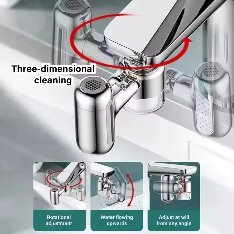 Metal 1440° Rotation Faucet Extender with Filter Tap Aerator Universal 4 Modes Splash Basin Swivel Robotic Arm Faucets Extender
Metal 1440° Rotation Faucet Extender with Filter Tap Aerator Universal 4 Modes Splash Basin Swivel Robotic Arm Faucets Extender