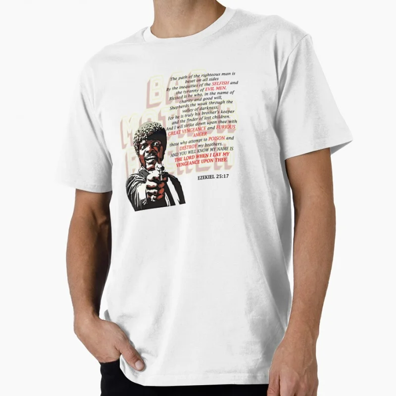 PULP FICTION - Ezekiel 25:17 Cult classic movie Gift t shirt for men Large size tops S-6xl 100% cotton printed clothes
PULP FICTION - Ezekiel 25:17 Cult classic movie Gift t shirt for men Large size tops S-6xl 100% cotton printed clothes