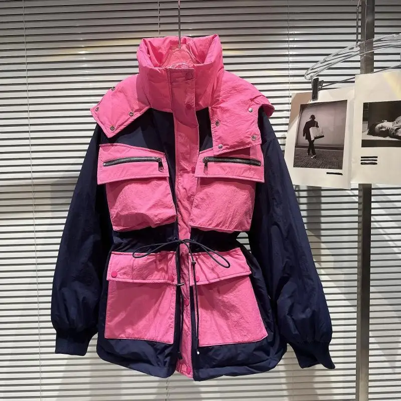 2022 New Winter Women's down jacket Fashion Casual High Street Warm Parka Tooling Loose Splice Color White Duck Down Coat Female
2022 New Winter Women's down jacket Fashion Casual High Street Warm Parka Tooling Loose Splice Color White Duck Down Coat Female