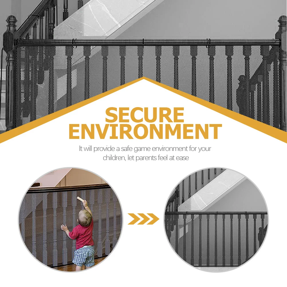 1Set Stair Safety Net 3x0.9m Heavy Duty Mesh Banister Guard for Balcony Deck Hallway Child Pet Proofing Railing Barrier
1Set Stair Safety Net 3x0.9m Heavy Duty Mesh Banister Guard for Balcony Deck Hallway Child Pet Proofing Railing Barrier