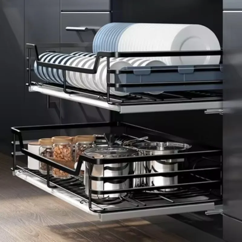 DS945 Stainless Steel Slide Out Double Rack Kitchen Chrome Cabinet Drawer Basket Kitchen Pull Out Cabinet Organizer Tray
DS945 Stainless Steel Slide Out Double Rack Kitchen Chrome Cabinet Drawer Basket Kitchen Pull Out Cabinet Organizer Tray