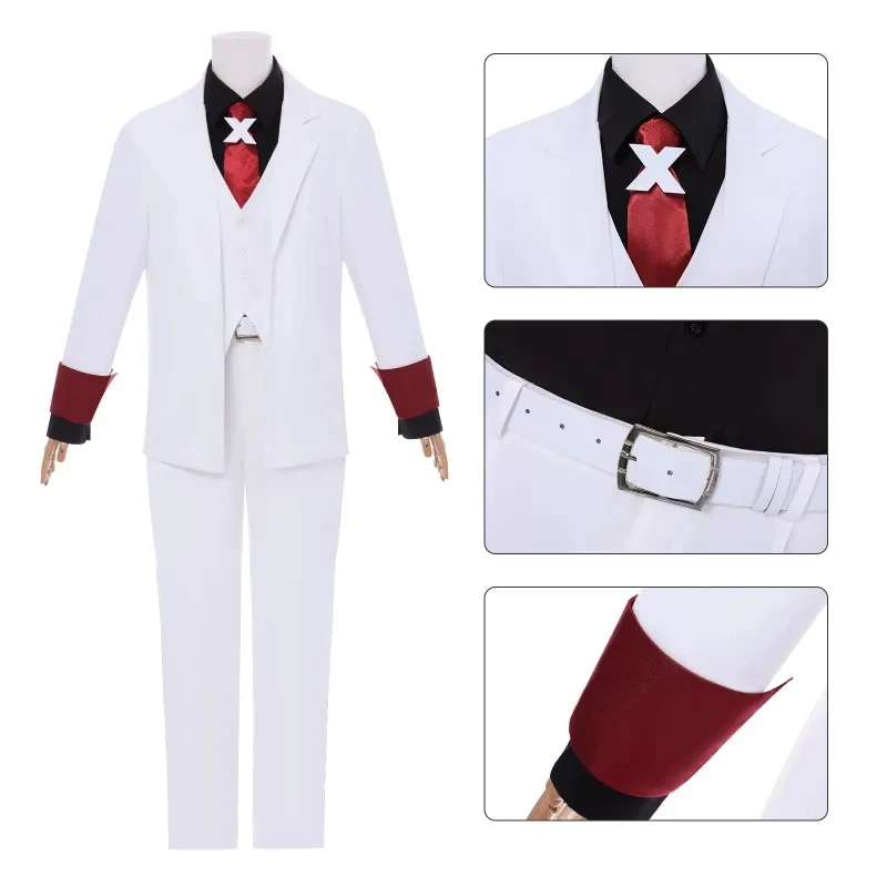 X TOBE HERO X Anime All White Dress Wig Glasses Coat Pant Vest Shirt Tie Belt Man Outfit Carnival Comic Cosplay Co yy:89
X TOBE HERO X Anime All White Dress Wig Glasses Coat Pant Vest Shirt Tie Belt Man Outfit Carnival Comic Cosplay Co yy:89