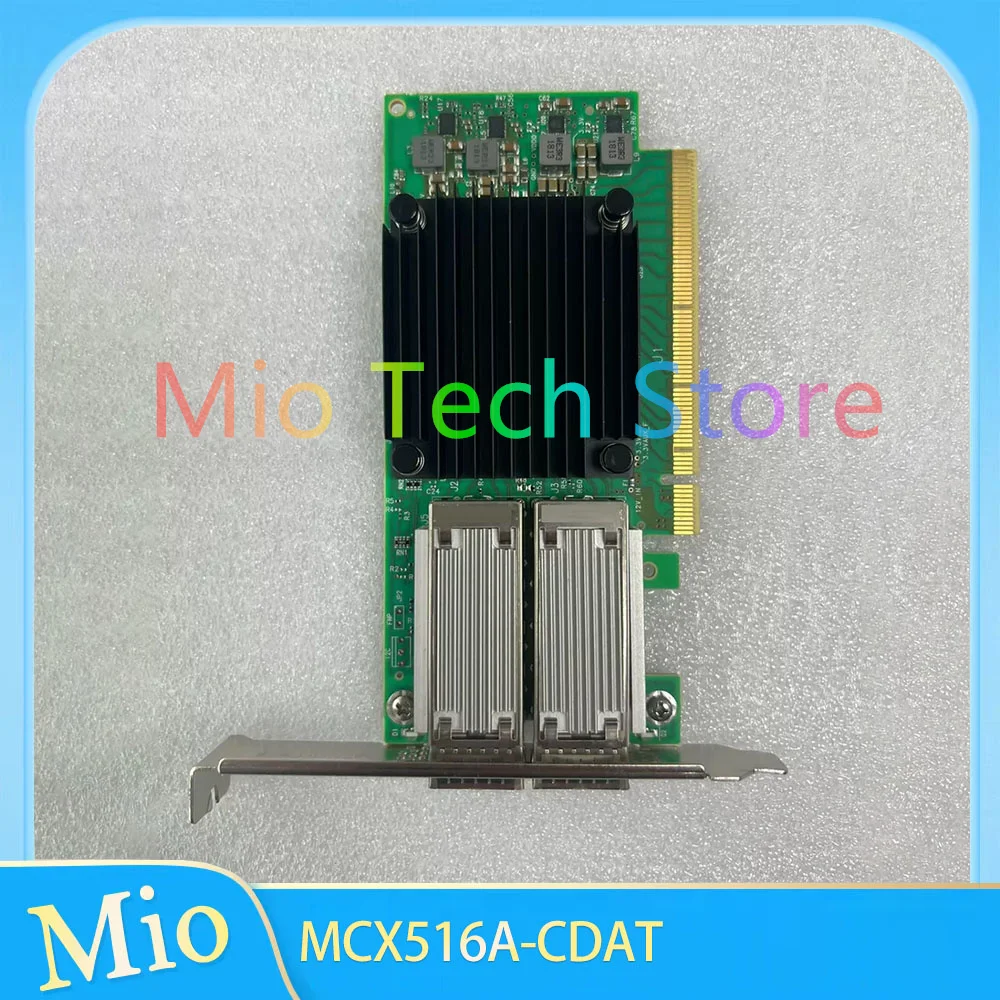 100G dual port 10 Gigabit Ethernet card PCIe interface ConnectX-5 MCX516A-CDAT
100G dual port 10 Gigabit Ethernet card PCIe interface ConnectX-5 MCX516A-CDAT