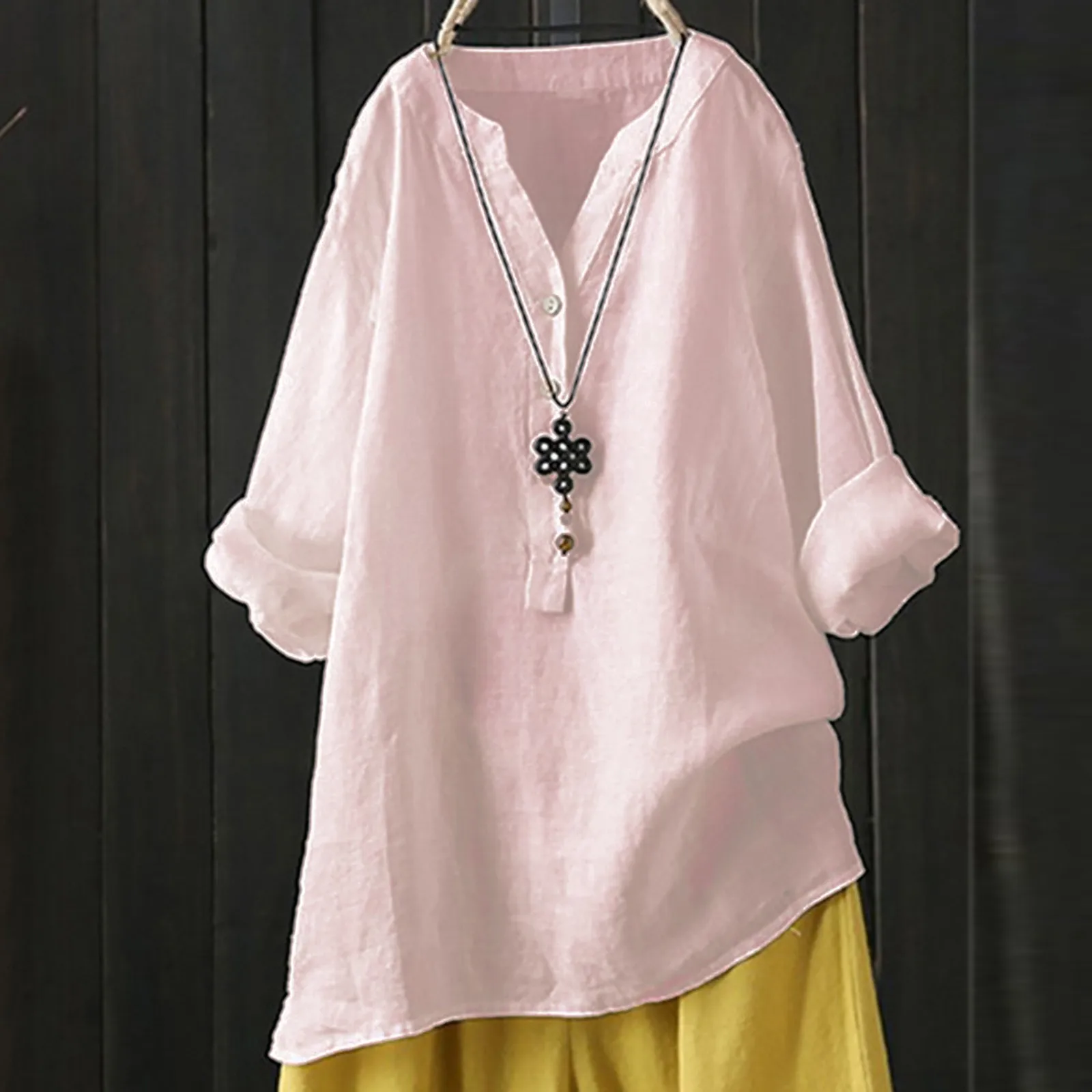 Plus Size Summer 2024 Casual Loose Cotton Linen Blouse Plus Size Shirt Women Long Sleeved Oversize Blouse Vintage Shirts
Plus Size Summer 2024 Casual Loose Cotton Linen Blouse Plus Size Shirt Women Long Sleeved Oversize Blouse Vintage Shirts