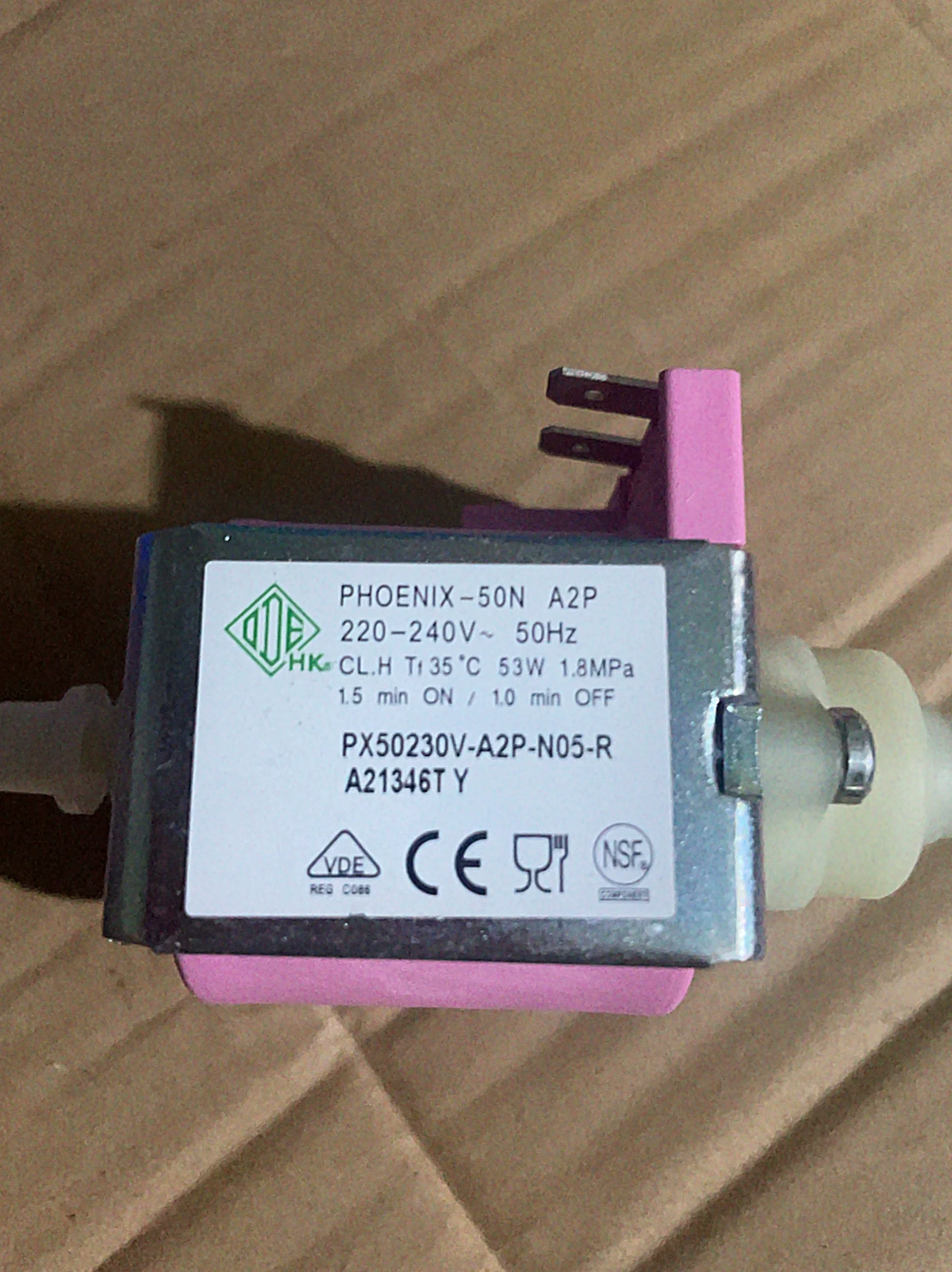 Водяной насос для кофемашины PHOENIX-50N 220 В-240 В 53 Вт Эспрессо-машина Соленоидный вибрационный насос Электромагнитный насос Самовсасывающий
Водяной насос для кофемашины PHOENIX-50N 220 В-240 В 53 Вт Эспрессо-машина Соленоидный вибрационный насос Электромагнитный насос Самовсасывающий