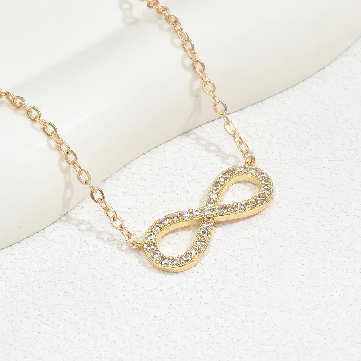 Fashion Simple Stainless Steel Infinity Pendant Necklace for Women Classic Lucky Zircon Love You Forever Jewelry Birthday Gift
Fashion Simple Stainless Steel Infinity Pendant Necklace for Women Classic Lucky Zircon Love You Forever Jewelry Birthday Gift