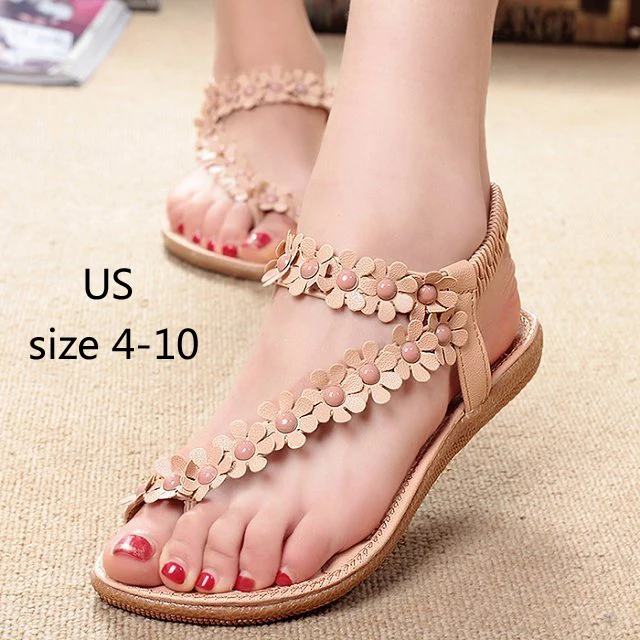 US size 4-10 Women Sandals Peep Toe Flower Fashion Flats Summer bohemian Sandals Soft Comfortable Shoes
US size 4-10 Women Sandals Peep Toe Flower Fashion Flats Summer bohemian Sandals Soft Comfortable Shoes