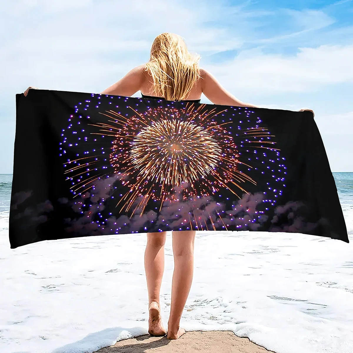 Firework Beach Towel Microfiber Beach Towel Sand Free Beach Blanket Super Lightweight Thin Towels for Swimming Pool, Camping
Firework Beach Towel Microfiber Beach Towel Sand Free Beach Blanket Super Lightweight Thin Towels for Swimming Pool, Camping