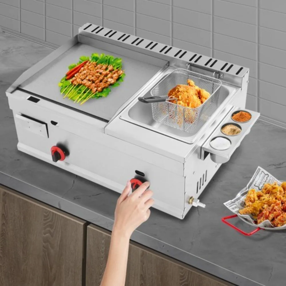 Коммерческая машина для жарки глубокой обшивки большой емкости с газовым нагревом гриля
Коммерческая машина для жарки глубокой обшивки большой емкости с газовым нагревом гриля