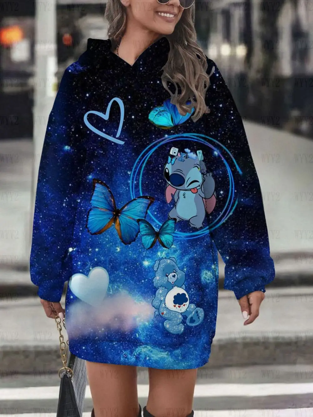 Women's Autumn and Winter Fashionable Disney Stitch Cute Patterns Sweet Women's Campus Style Sweet Age-Reducing Hoodie Dress
Women's Autumn and Winter Fashionable Disney Stitch Cute Patterns Sweet Women's Campus Style Sweet Age-Reducing Hoodie Dress