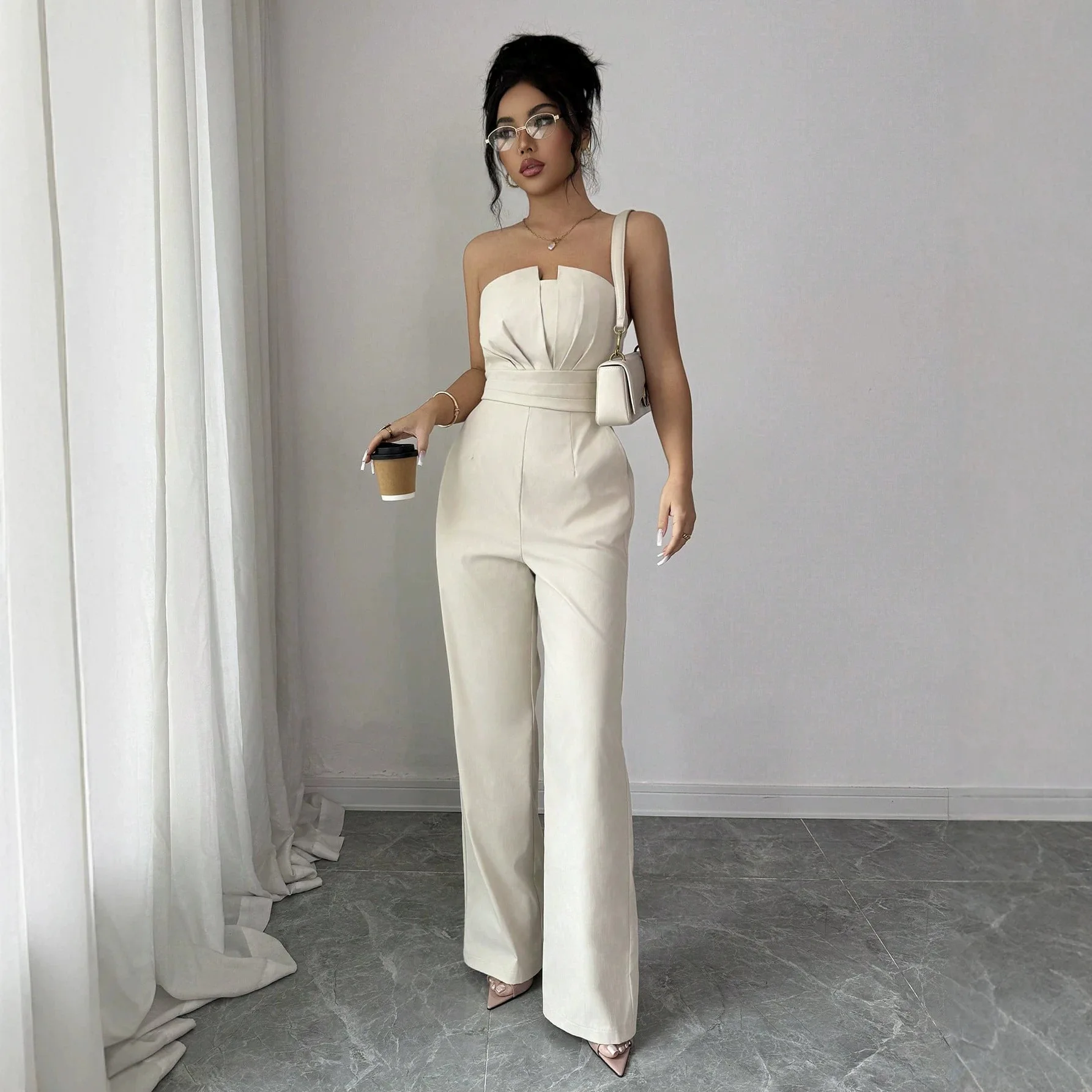 Summer Long Rompers Women Jumpsuit Elegant Strapless Summer Sleeveless Wide Leg Club Party Outfits Work 2026 White Overalls
Summer Long Rompers Women Jumpsuit Elegant Strapless Summer Sleeveless Wide Leg Club Party Outfits Work 2026 White Overalls