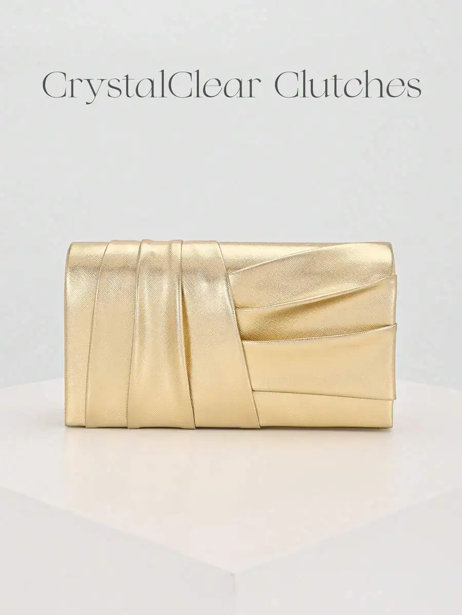 Gold Patchwork Cross Clutch - Metallic Leather Evening Bag for Party Wedding
Gold Patchwork Cross Clutch - Metallic Leather Evening Bag for Party Wedding