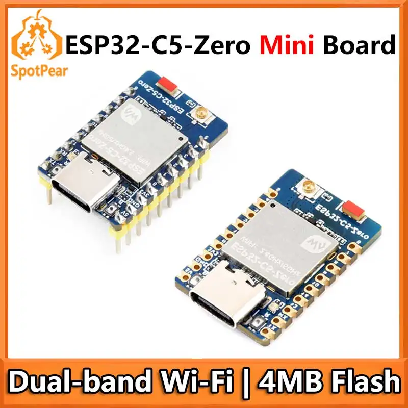 Waveshare ESP32-C5 Mini Development Board based on ESP32-C5-HF4 dual-core processor