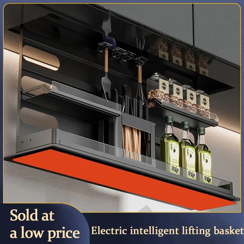 Kitchen Hanging Cabinet Electric Lifting Basket Intelligent Voice Touch Pull-Down Vertical Automatic Lifting Seasoning Basket
Kitchen Hanging Cabinet Electric Lifting Basket Intelligent Voice Touch Pull-Down Vertical Automatic Lifting Seasoning Basket