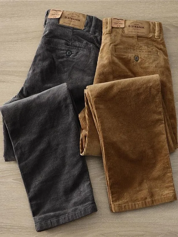 Retro American Thi Corduroy Straight Leg Pants Autumn Winter Men's Waed Warm Slightly Elastic Khaki Casual Trousers
Retro American Thi Corduroy Straight Leg Pants Autumn Winter Men's Waed Warm Slightly Elastic Khaki Casual Trousers