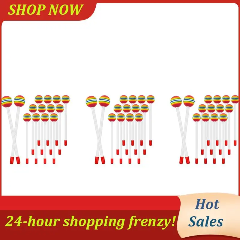 AB31-42 Pcs Lollipop Drum Mallet Sticks Round Rainbow Hammer Percussion Sticks Plastic Drumsticks For Kids Child Mallet
AB31-42 Pcs Lollipop Drum Mallet Sticks Round Rainbow Hammer Percussion Sticks Plastic Drumsticks For Kids Child Mallet