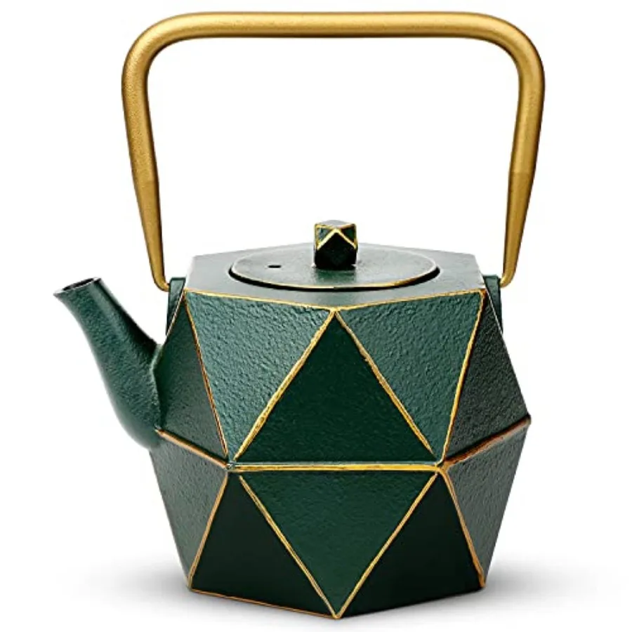Cast Iron Teapot Stovetop Safe Japanese Cast Iron Tea Kette Diamond Design Tea Pot with Removabe Infuser for oose Tea 1200 ml D
Cast Iron Teapot Stovetop Safe Japanese Cast Iron Tea Kette Diamond Design Tea Pot with Removabe Infuser for oose Tea 1200 ml D