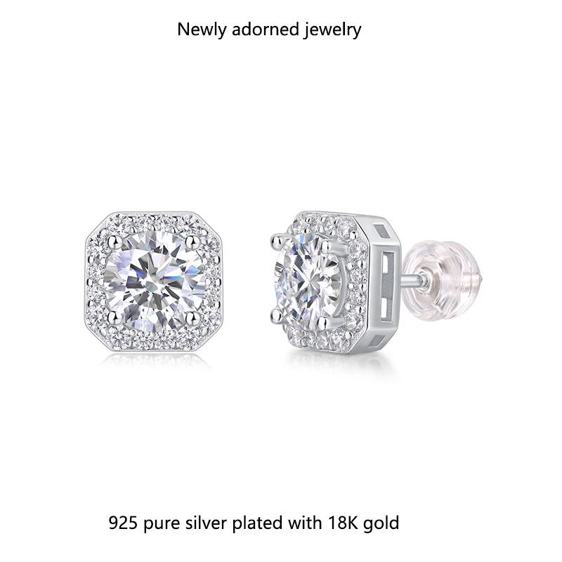 European and American Amazon cross-border INS style niche S925 solid sterling silver creative round 2.0CT moissanite earrings fo
European and American Amazon cross-border INS style niche S925 solid sterling silver creative round 2.0CT moissanite earrings fo