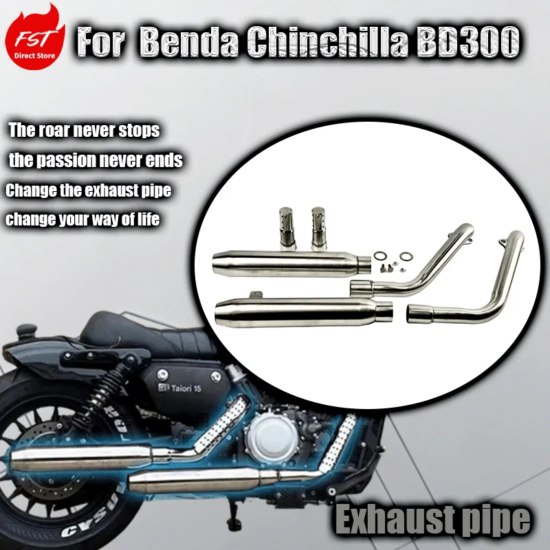 Benda Chinchilla 300 modified double outlet, two outlet, two HA exhaust pipes, detachable
Benda Chinchilla 300 modified double outlet, two outlet, two HA exhaust pipes, detachable