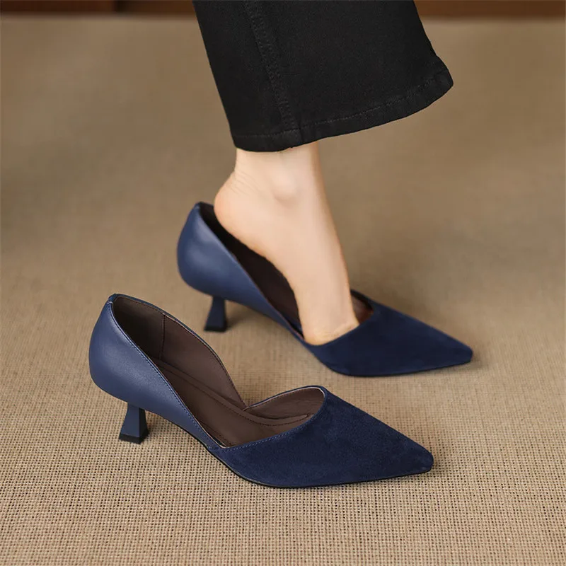 New Spring/summer Sheep Suede Women Shoes Fashion Pointed Toe High Heels Shoes Woman Handmade Women Pumps Zapatos De Mujer
New Spring/summer Sheep Suede Women Shoes Fashion Pointed Toe High Heels Shoes Woman Handmade Women Pumps Zapatos De Mujer