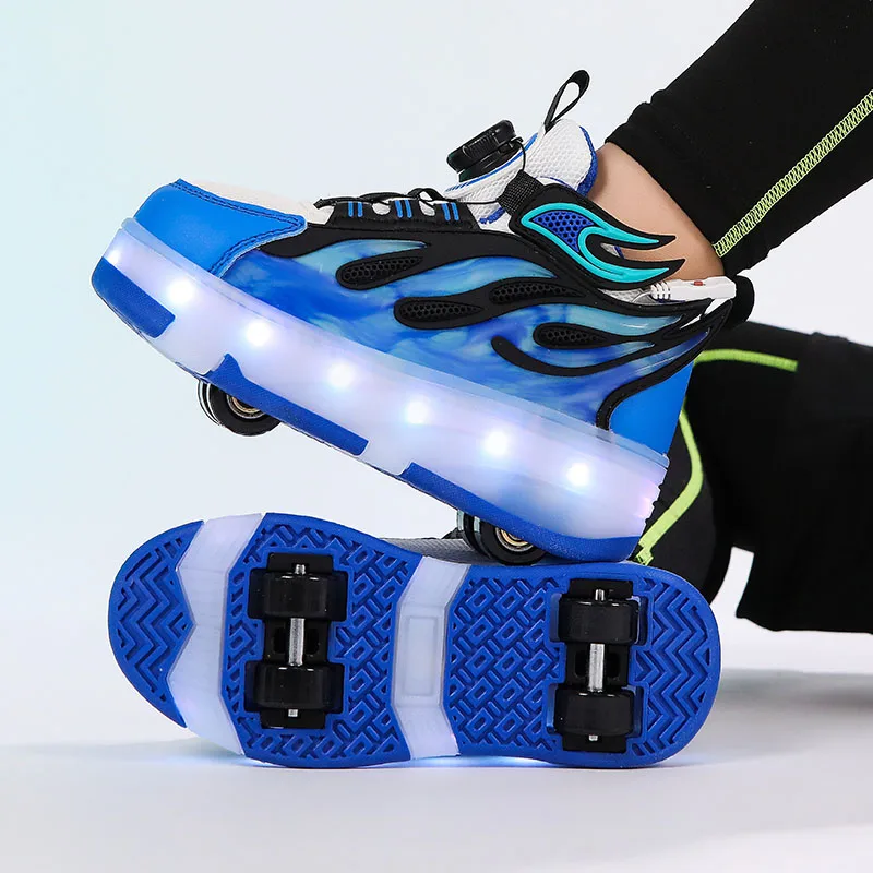 Детские повседневные роликовые кроссовки для мальчиков и девочек, спортивная обувь для зала, роликовые коньки на 4 колесах с USB-зарядкой и подсветкой
Детские повседневные роликовые кроссовки для мальчиков и девочек, спортивная обувь для зала, роликовые коньки на 4 колесах с USB-зарядкой и подсветкой