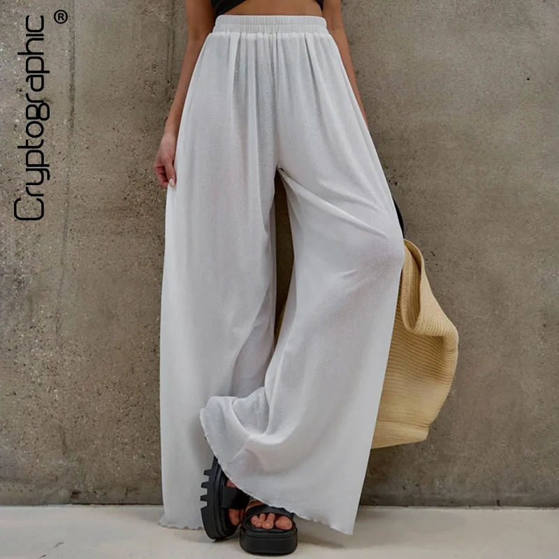 Cryptographic Autumn Casual Essential Straight Leg Pants Women Loose See Through Sweatpants Solid Baggy Pant Trousers Streetwear 
Cryptographic Autumn Casual Essential Straight Leg Pants Women Loose See Through Sweatpants Solid Baggy Pant Trousers Streetwear