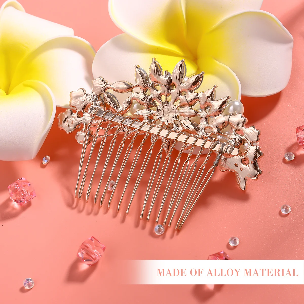 1Pcs Elegant Pearl Hair Comb Rose Gold Bridal Accessory Wedding Party Headwear Exquisite Flower Design Bridal Hair Comb
1Pcs Elegant Pearl Hair Comb Rose Gold Bridal Accessory Wedding Party Headwear Exquisite Flower Design Bridal Hair Comb