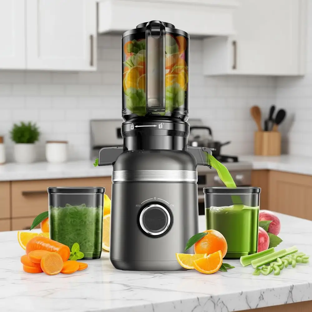 Соковыжималка холодного отжима с широким загрузочным отверстием, высокая производительность, легко чистится, серая
Соковыжималка холодного отжима с широким загрузочным отверстием, высокая производительность, легко чистится, серая